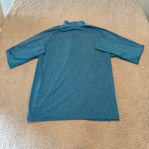 Lululemon Shirt Mens XXL Metal Vent Tech 1/4 Zip Sea Blue Pullover Long Sleeve - Picture 2 of 13